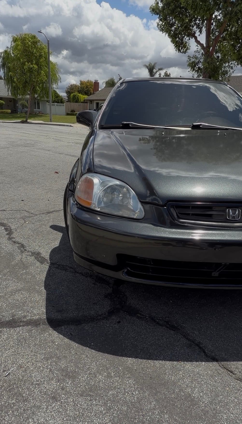 Headlight after restoration work