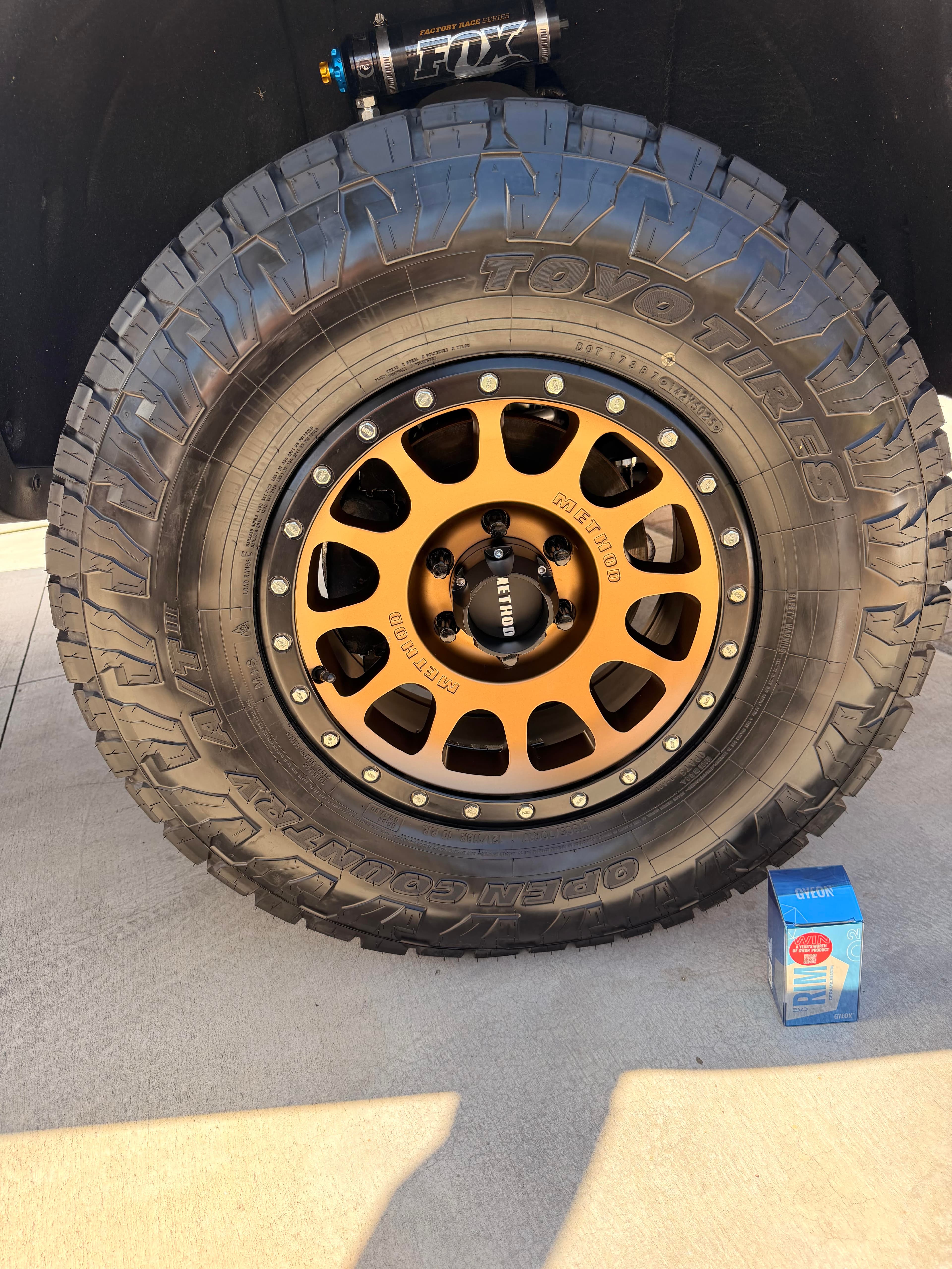 Wheel after ceramic coating application
